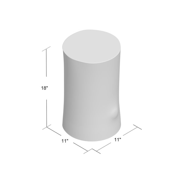 Loon Peak® Oak Hill 18'' Tall Solid Wood Drum End Table & Reviews Wayfair